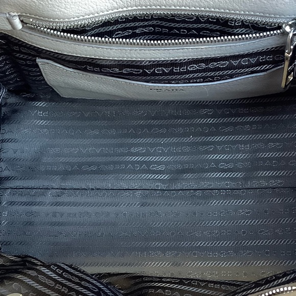 Prada Vitello Daino Gray Leather Satchel - Picture 5 of 15